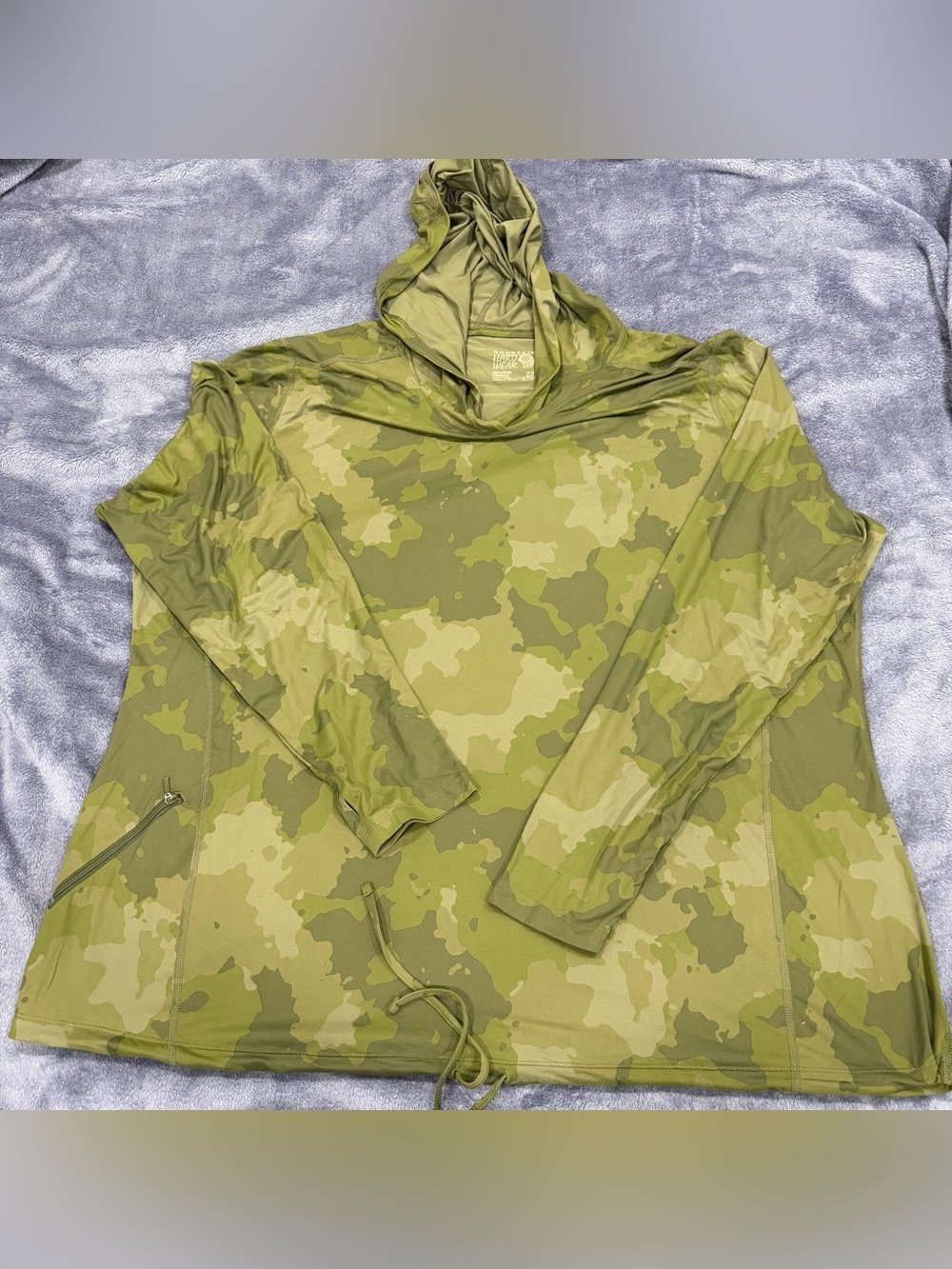Mountain Hardwear Crater Lake Hoody Womens 2X Green Camo Gorpcore Outdoor Hiking